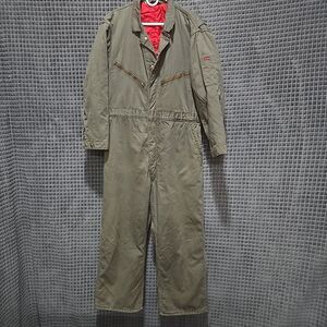 VTG BigSmith Distressed Zip Coveralls 44x26 Insulated Long Sleeve Unionmade READ